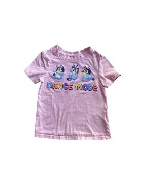 Bluey 2T Pink Dance Mode Tee